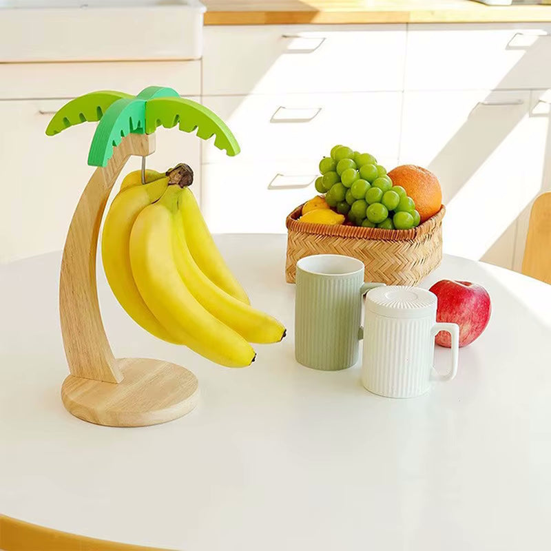 Beach House Style Functional Kitchen Countertop Decor Tropical Palm Tree Banana Holder