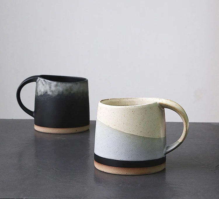 Dark And Light Mugs Hers And His Day And Night Coffee Cups With Organic Modern Minimalist Style