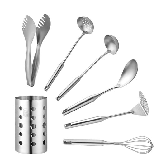 7 Piece Stainless Steel Kitchen Tool Set Silver Color