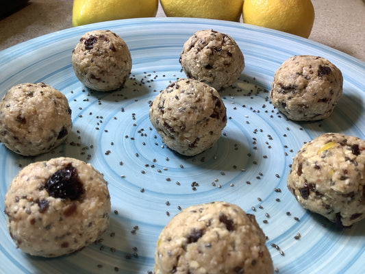 Terra Powders Clean Food Snack Ball Recipe Fresh Lemon Cran Chia Power Balls