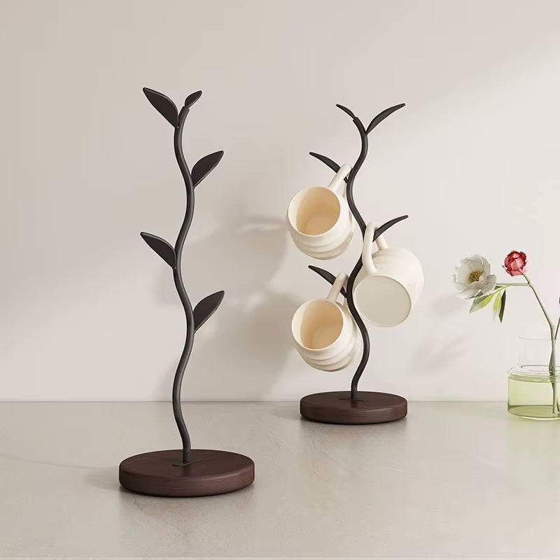 Beautiful Countertop Decor Coffee Bar Accent Mug Tree With Leaves