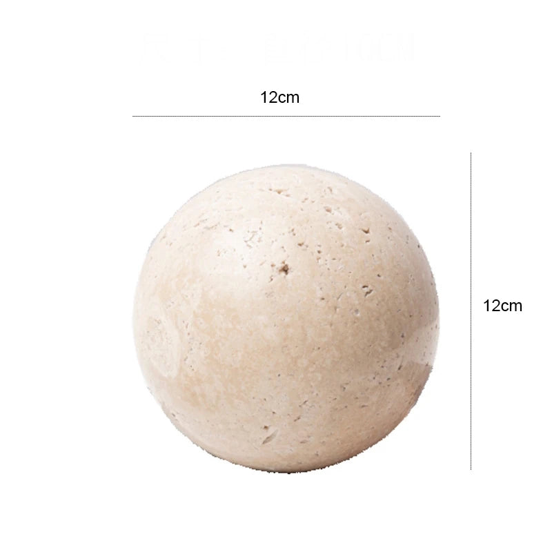 Chiaro Travertine Stone Decorative Sphere Large Orb Ball