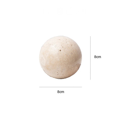 Chiaro Travertine Stone Decorative Sphere Small Orb Ball