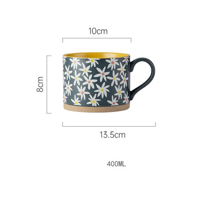 Daisies Pattern Adorable Florals Ceramic Mug Size Measurements Cup With Cute Flower Design