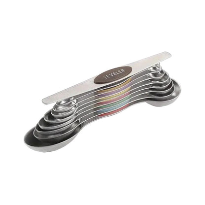 Everyday Stainless Steel Magnetic Double Headed Stackable Measuring Spoon Set