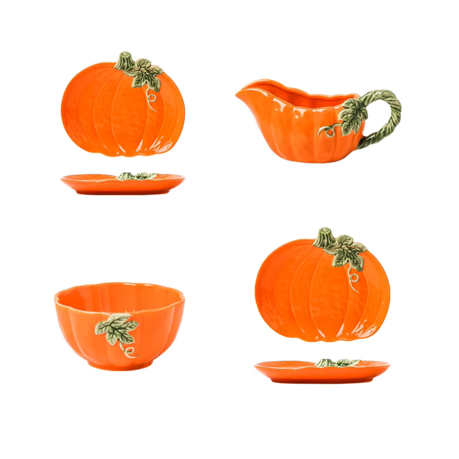 Enchanted Pumpkin Shaped Ceramic Tableware