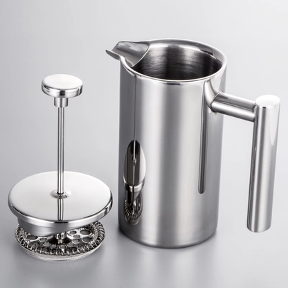 Everyday Luxury French Press Quality Stainless Steel Metal Coffee Pot