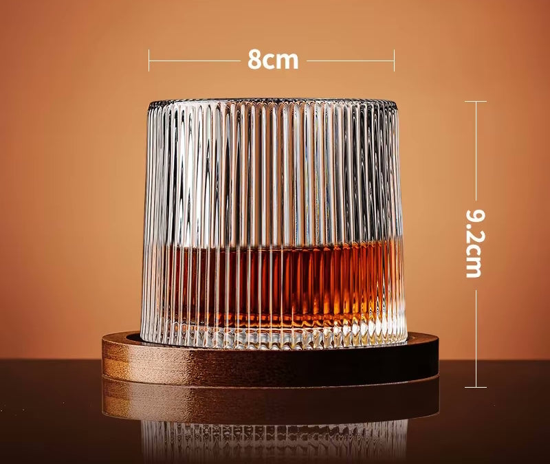 Executive Glass Yacht Club Style Whiskey Tumbler And Coaster