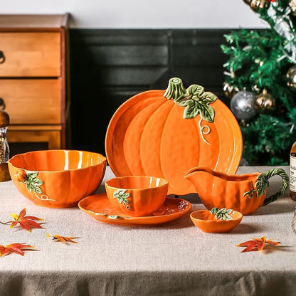 Fall Home Decor And Autumn Serveware Enchanted Pumpkin Shaped Tableware Dishes