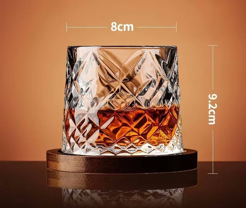 Fractals Glass Yacht Club Style Whiskey Tumbler And Coaster