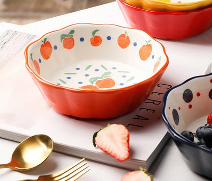 Fruit Bowls Colorful Ceramic Dishes With Fruity Patterns