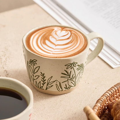 Garden Impressions Ceramic Mugs With Exposed Base