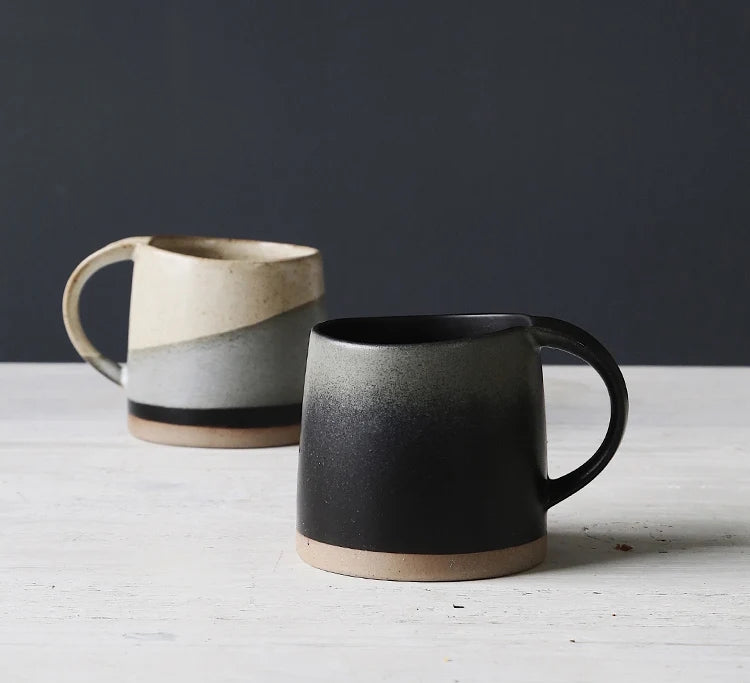 Light And Dark Mugs His And Her Night And Day Coffee Cups With Modern Organic Minimalist Style