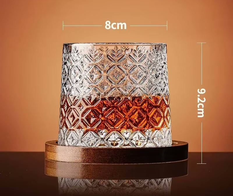 Lounge Glass Yacht Club Style Whiskey Tumbler And Coaster