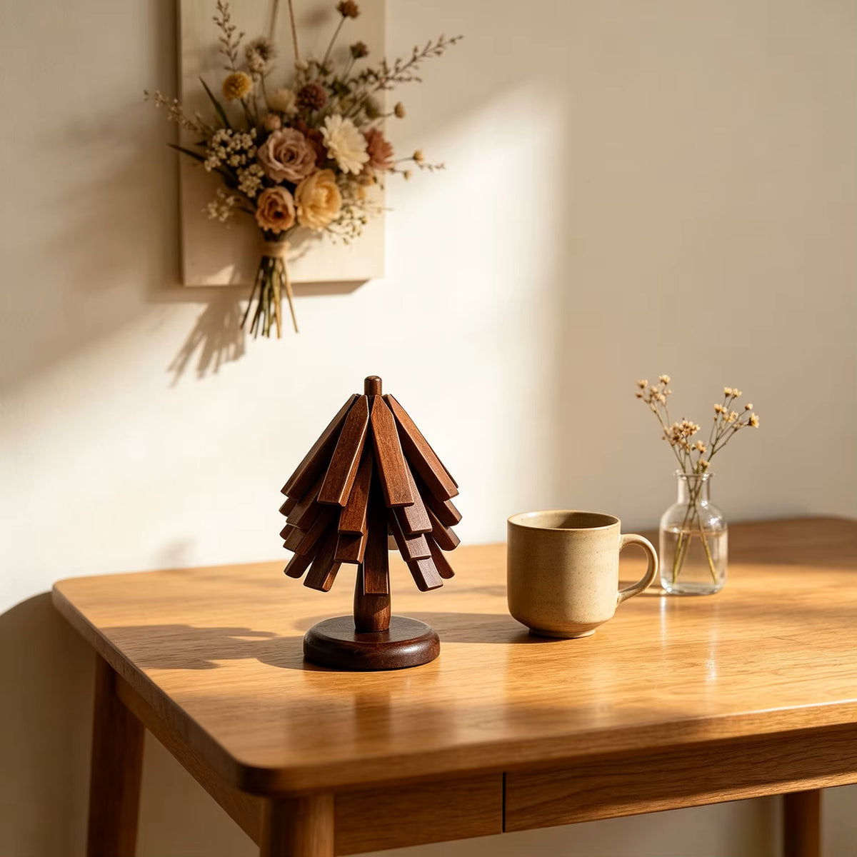 Trivet Tree Cozy Organic Style Home Decor Wood Hot Pads Gift Idea