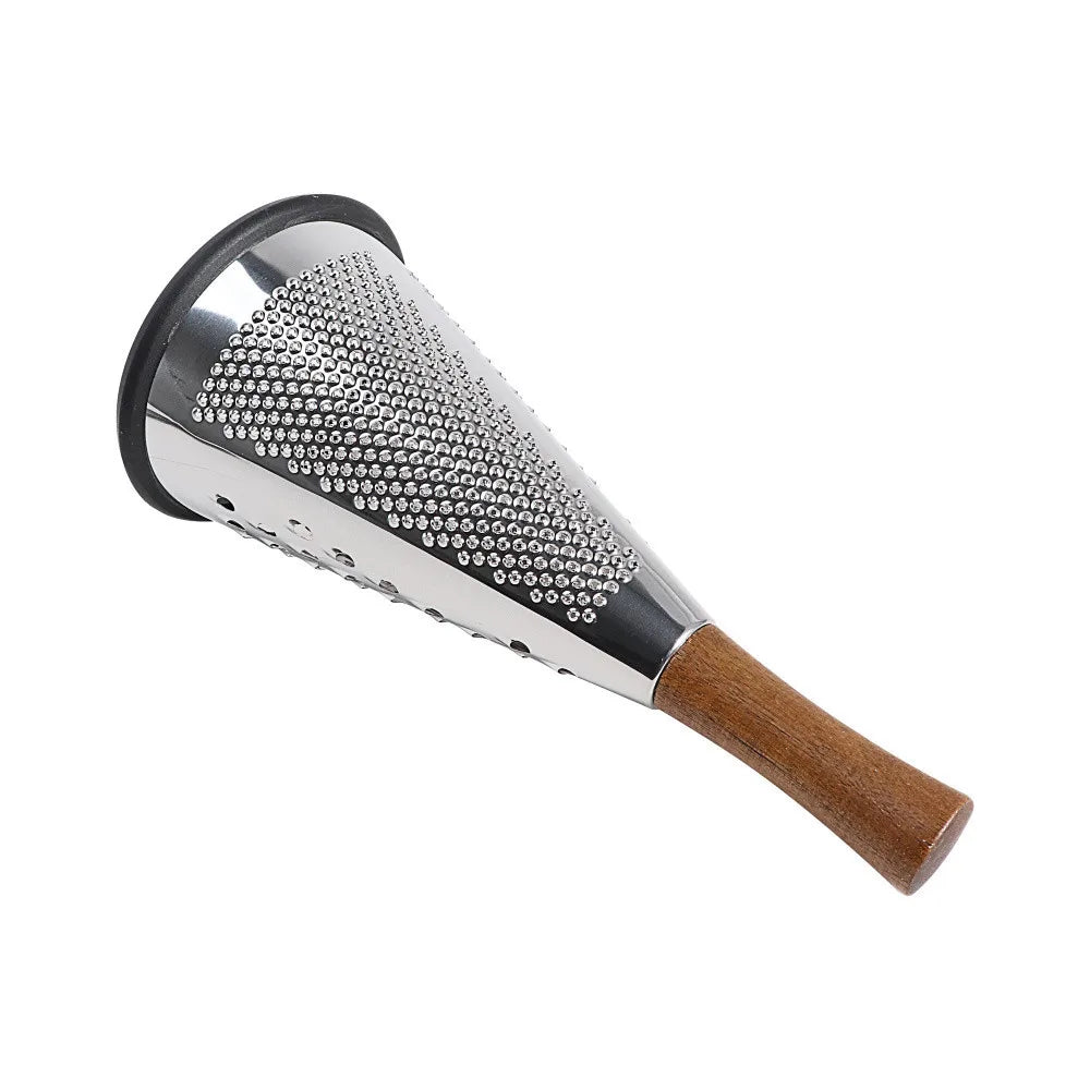 Luxury Chef Stainless Steel Cone Grater With Wood Handle
