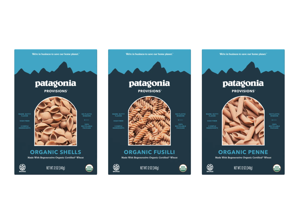 Patagonia Provisions Organic Pastas Made With Kernza Regenerative Organic Certified Wheat Noodles In 100% Recyclable Packages