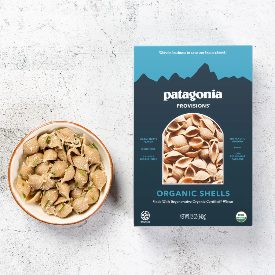 Delicious Pasta Patagonia Provisions Organic Shells Made With Regenerative Organic Certified Wheat 2 Simple Ingredients 100% Recyclable Package