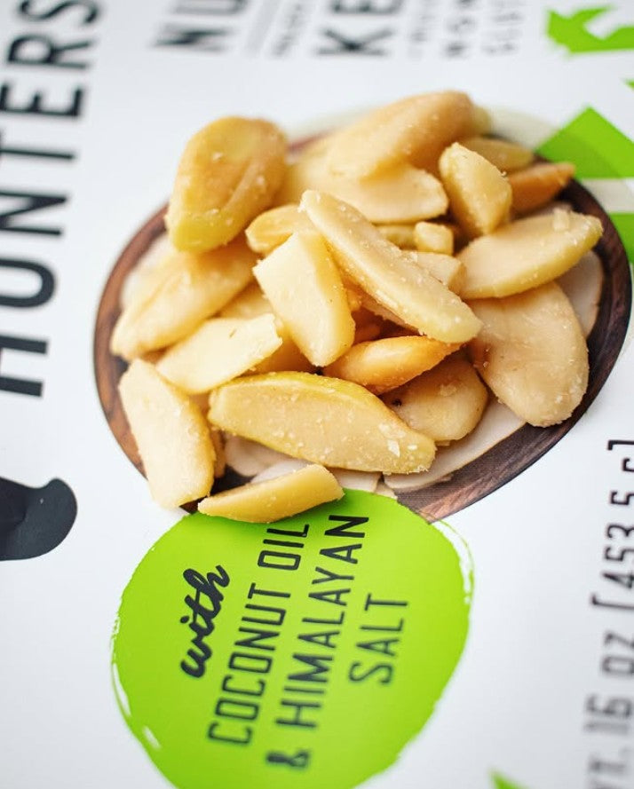 Non-GMO Pili Nuts Close Up Pili Hunters With Coconut Oil & Himalayan Salt
