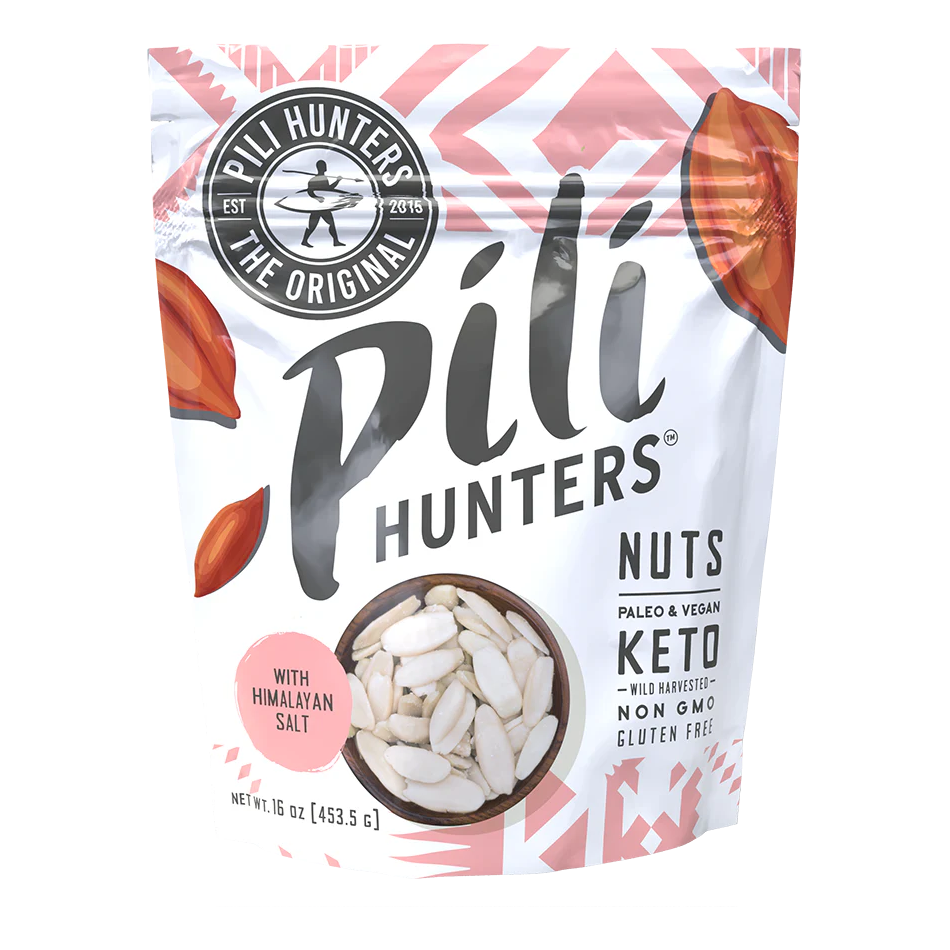 Pili Hunters Nuts With Himalayan Salt 16oz 1lb Bag