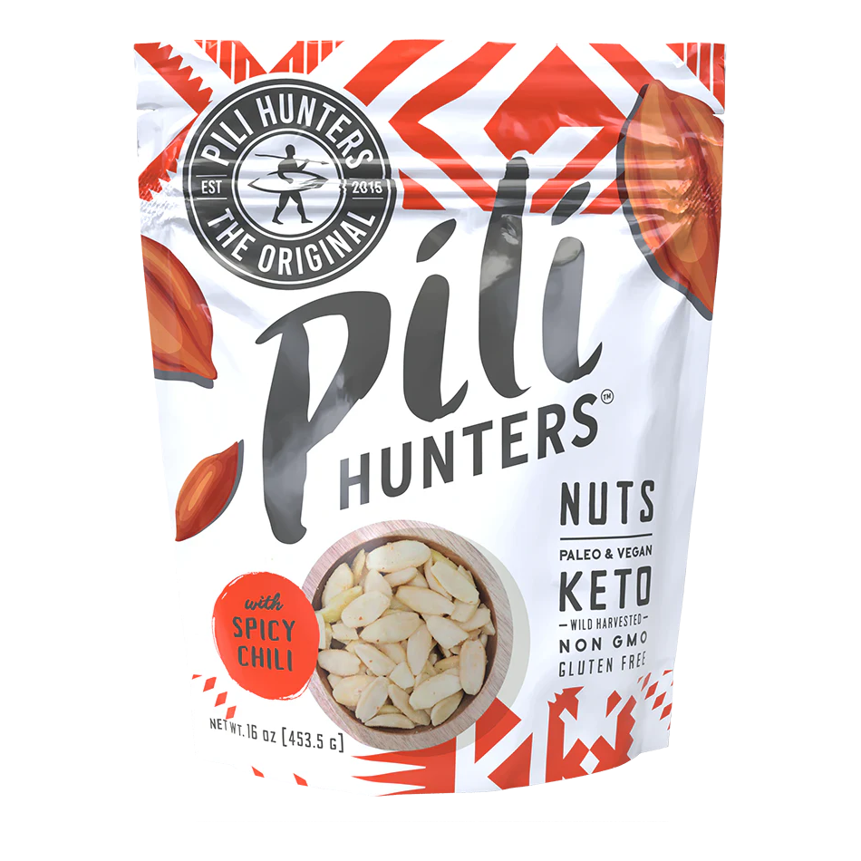 Pili Hunters Nuts With Spicy Chili 16oz 1lb Bag