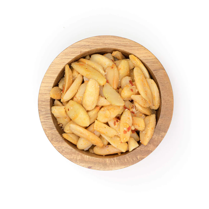 Superfood Pili Nuts With Spicy Chili Pepper Wood Bowl Of Pili Hunters Healthy Snack