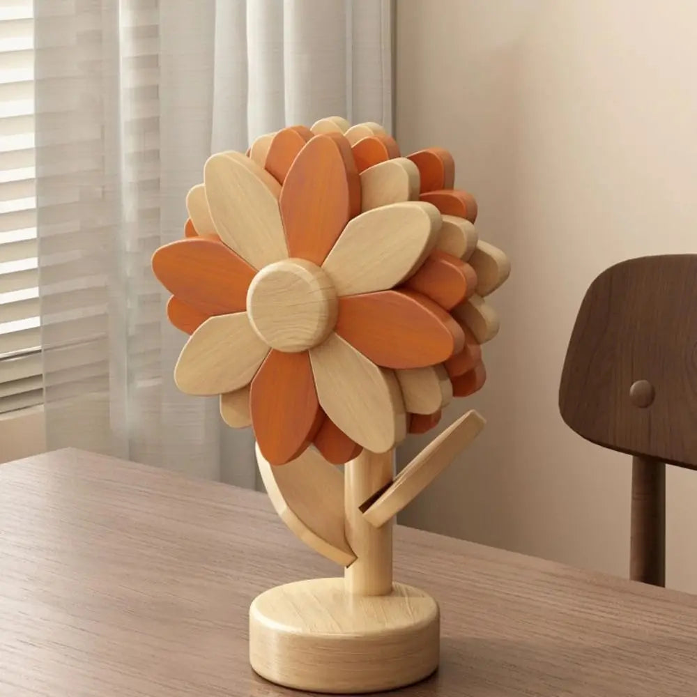 Wood Hot Pad Trivet Flower