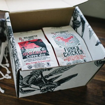 Red Rooster Coffees Old Crow And Funky Chicken