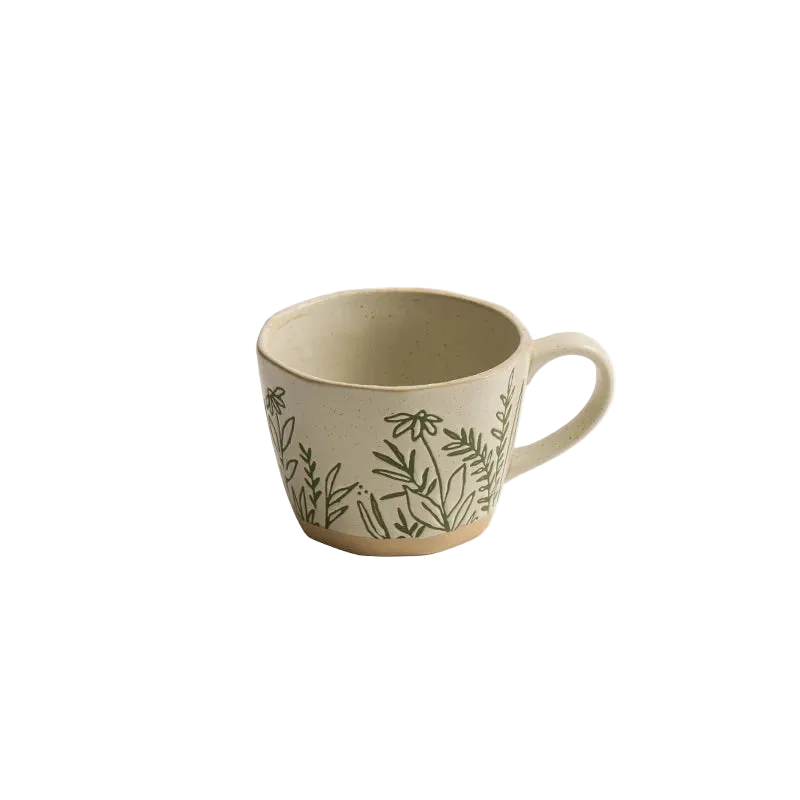 Garden Impressions Ceramic Mugs With Exposed Base