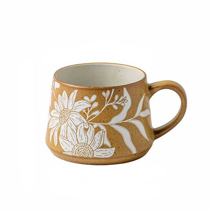 Sunflower Mug Enchanting Botanicals Drinkware Cup