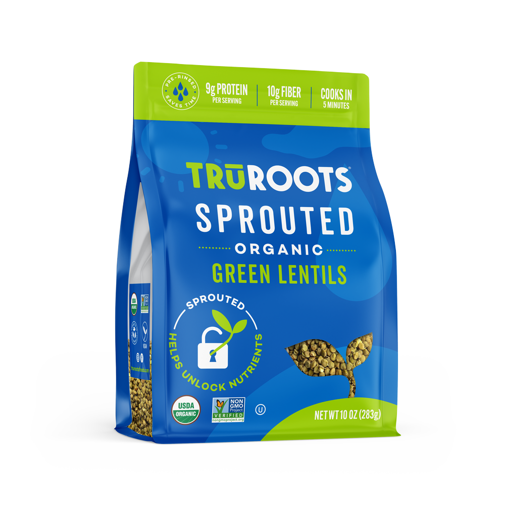 TruRoots Organic Sprouted Green Lentils 10oz