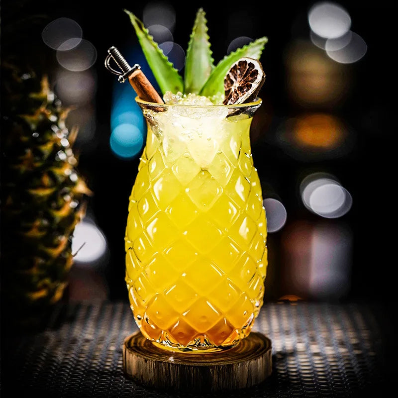 Tropical Cocktail Glass Pineapple Shape Drink Barware