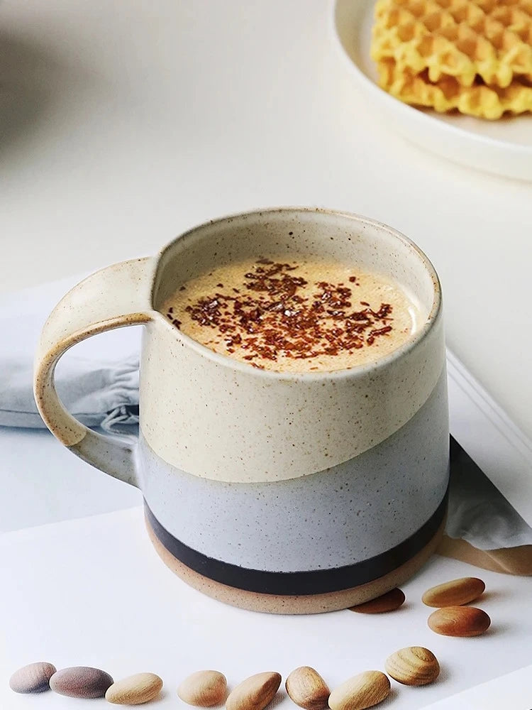 Healthy Golden Milk Turmeric Latte In Dark Tides Day Ceramic Pottery Mug
