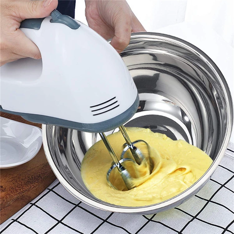 Using Hand Mixer In Metal Mixing Bowl Stainless Steel Baking Bowl