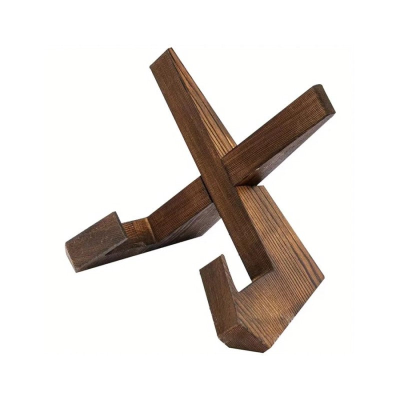 Wooden Cookbook Recipe Stand Cross Design Holder