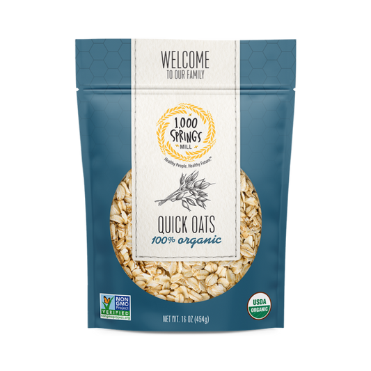 1000 Springs Mill Organic Quick Oats 16oz