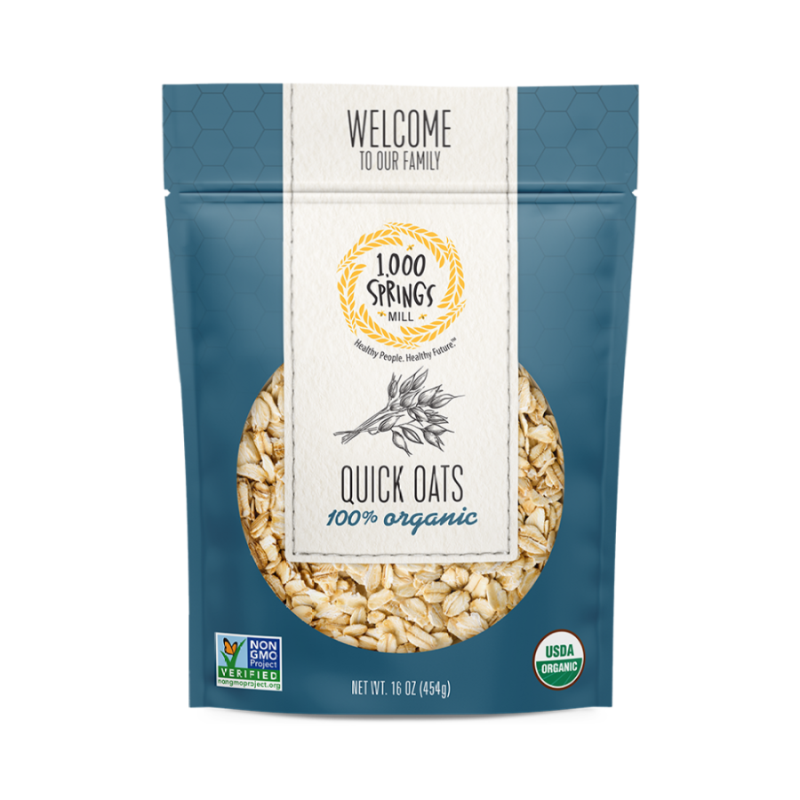 1000 Springs Mill Organic Quick Oats 16oz