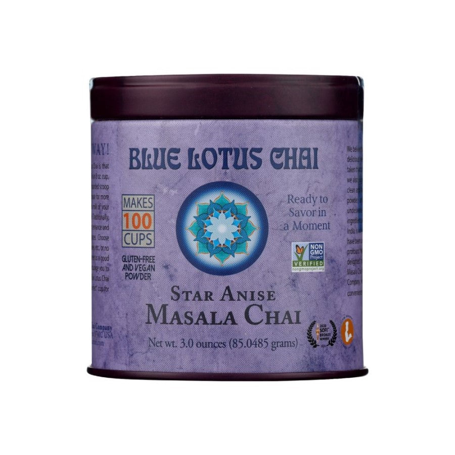Blue Lotus Chai Non-GMO Star Anise Masala Chai Tea 3oz