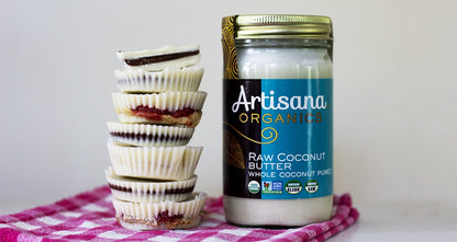 Artisana Organics Recipe Cashew Butter And Jelly Coconut Butter Cups Made Using Raw Coconut Butter