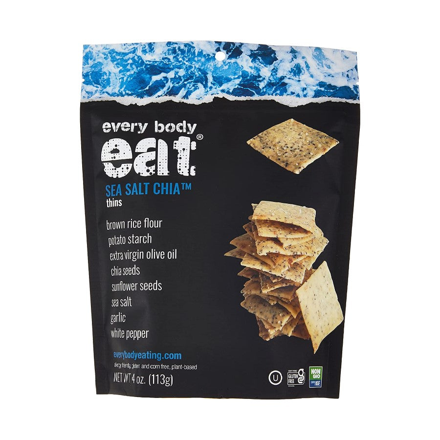 Every Body Eat Snack Thins Sea Salt Chia 4oz