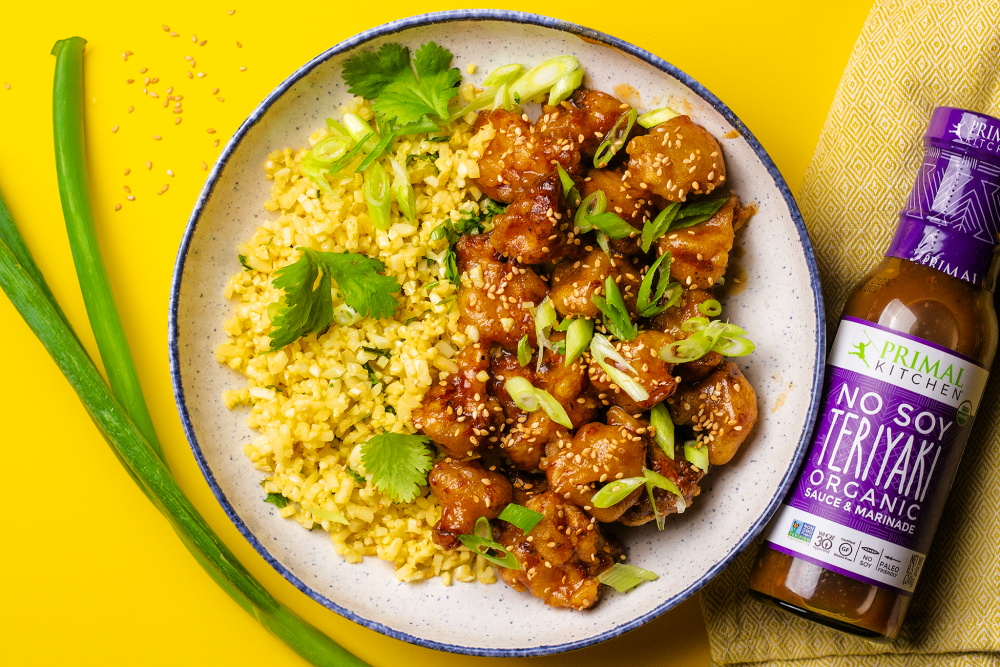 General Tso's Cauliflower Recipe Made With Primal Kitchen Organic Teriyaki No Soy