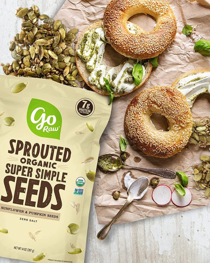 Bagels And Sprouted Seeds Go Raw Zero Salt Sunflower & Pumpkin Seeds