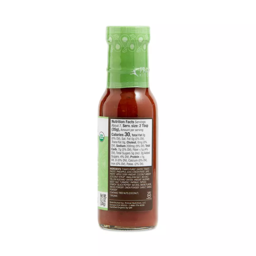 Primal Kitchen Organic Hawaiian BBQ Sauce Ingredients Nutrition Facts