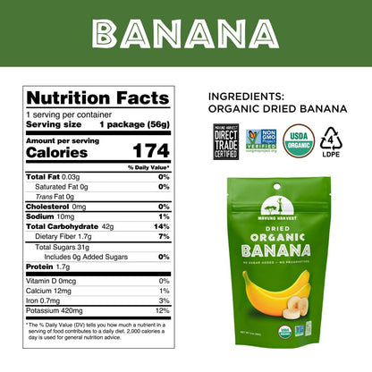 Organic Banana Mavuno Harvest Dried Fruit Nutrition Facts And Ingredients