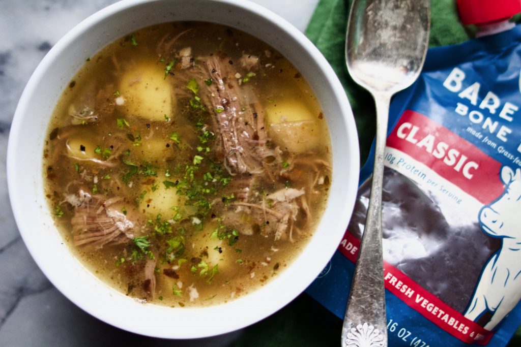 Pot Roast And Potato Soup Recipe Using Grass Fed Beef Bones Bare Bones Bone Broth