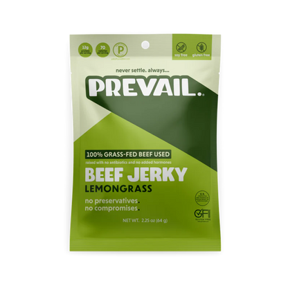 Prevail Grass-Fed Beef Jerky Lemongrass 2.25oz