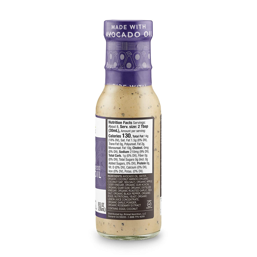 Primal Kitchen Caesar Dressing Marinade Ingredients Nutrition Facts