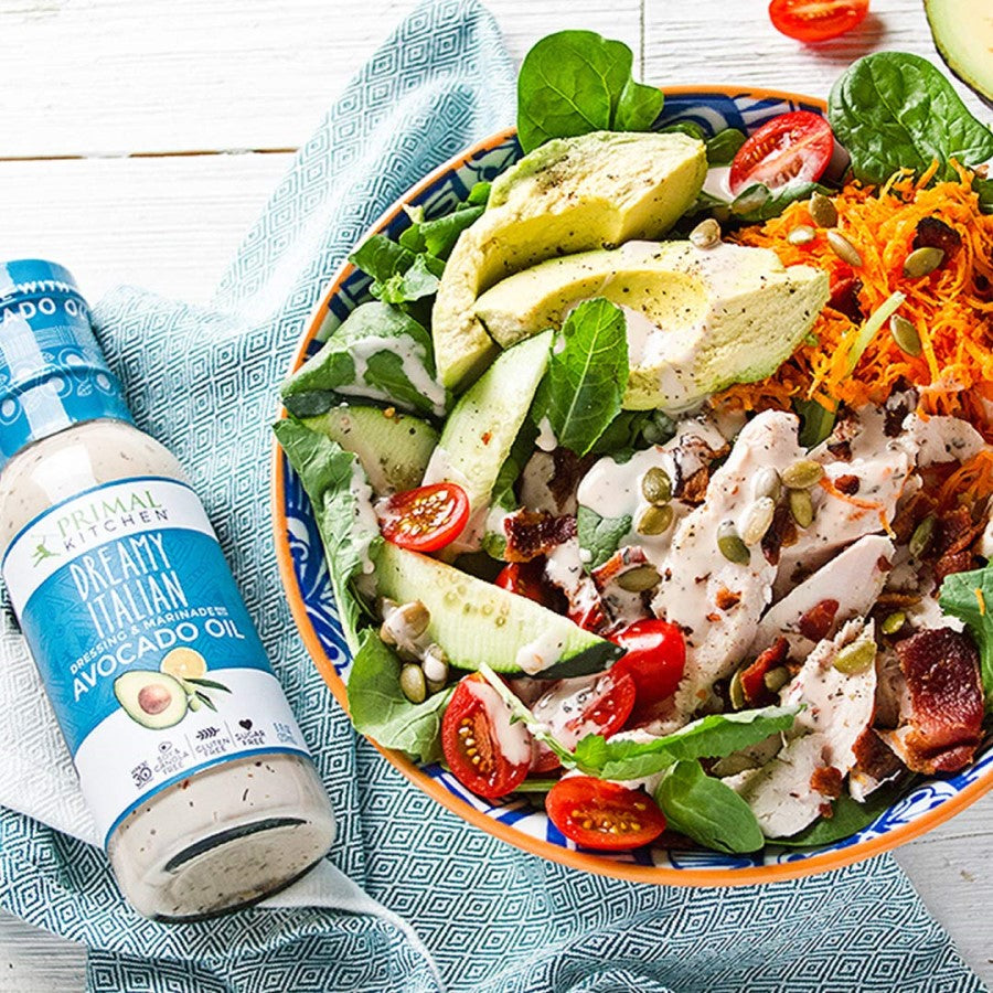 Creamy Italian Dressing Primal Kitchen Dreamy Italian Topped Salad With Avocado