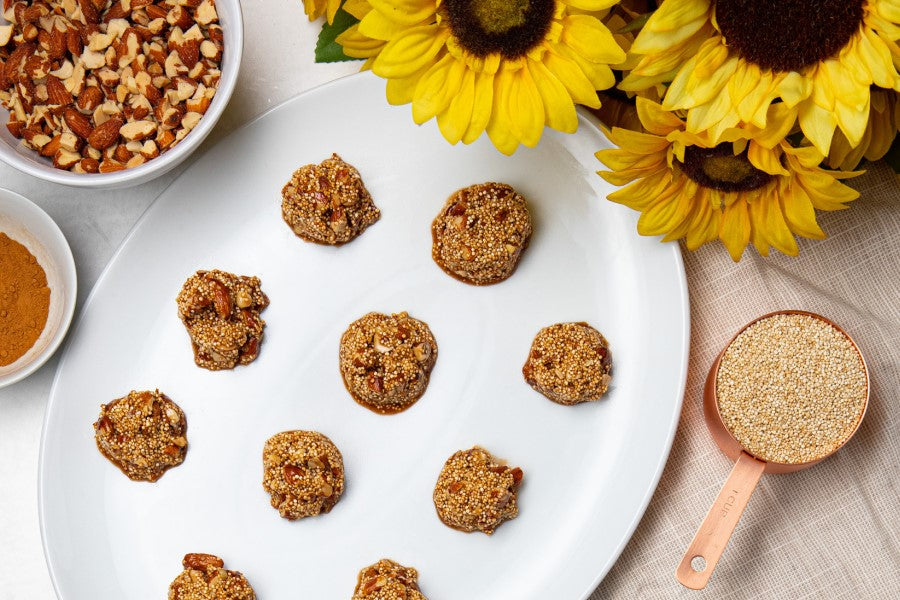 Puffed Quinoa Cinnamon Snack Bites Lundberg White Quinoa Recipe