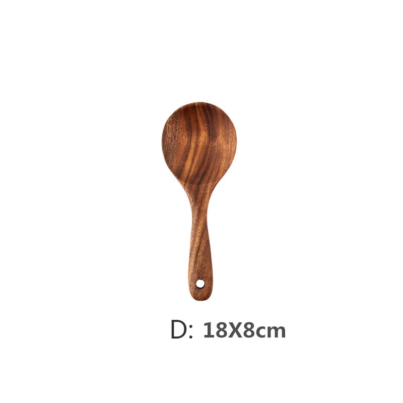 Teak Wood Cooking Utensil D Rice Spoon